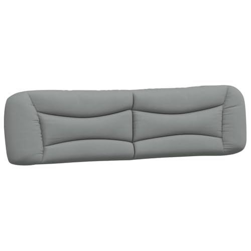 VidaXL Cabecero de Cama Acolchado Tela Gris