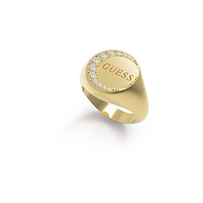 GUESS Damenring Kollektion Moon Phases. Ring aus goldfarbenem Stahl mit...