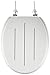 Price comparison product image Premier Housewares 1604096 Toilet Seat White Toilet Seats Zinc Toilet Seat Fittings Alloy Toilet Seats - White Height 5 cm x Width 44 cm x Depth 36 cm