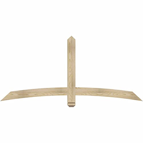 Ekena Millwork 72"W x 33"H x 2"D x 4"F, 11/12 Pitch, Bellingham Rough Sawn Timber Gable Bracket, Douglas Fir