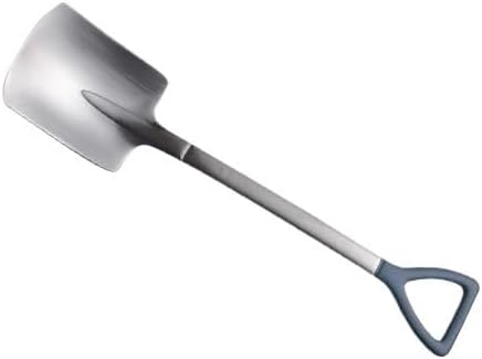 Silverware Flatware Set, 1/4/6/8/10/12 Pcs Creative Cute Flat Head Iron Coffee Spoon Matte Retro Blue Head 304 Stainless Steel Spoon Dessert Spoon(12 Pieces)