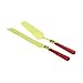RIVADOSSI Sweet couple set couteau et pelle à gâteau ELENA inox or bordeaux