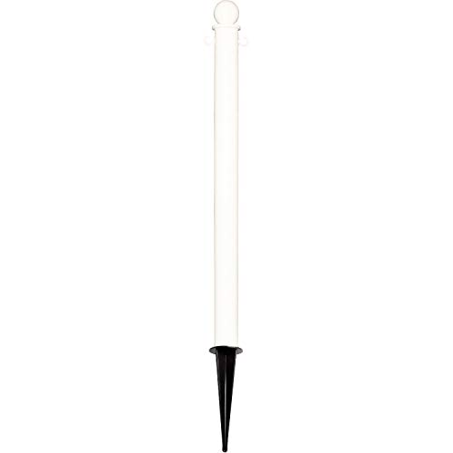 Ground Post, White, 35inH, Polyethylene, PK6