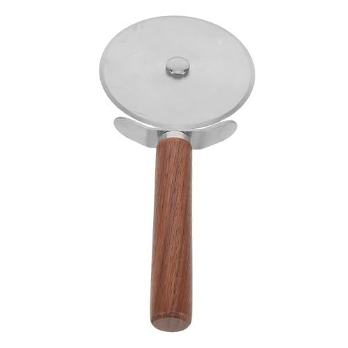 IMIKEYA Cortador de Pizza con Rueda de Acero Inoxidable y Mango de Madera Cortador de Masa y Pasta para Repostería para Cocina y Horneado Fácil de Limpiar y Resistente