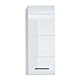 trendteam smart living - Skin - Hängeschrank - Weiß/Weiß Hochglanz - Badschrank 1 Tür (rechts oder Links montierbar) und 1 Einlegeboden - (BxHxT) 30 x 77 x 23 cm - schwarzer Griff - Kratzfest