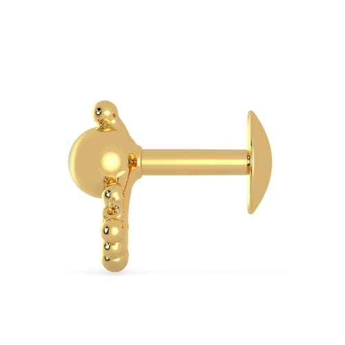 Malabar Gold & Diamonds Yellow Gold Nose Pin for Women 22 k | 22k BIS Hallmark (916) Nose Stud for Women and Girls with Piercing - Image 3