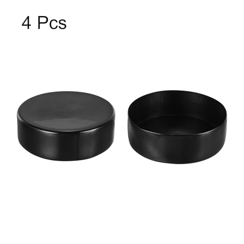 Image of uxcell 4pcs Rubber End Caps 180mm ID Vinyl Round End Cap Cover Screw Thread Protectors Black, 50mm Height
