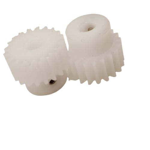 Cylindrical Drive 2pcs POM Pinion 0.5M 46T Spur Gear with Step 24mm Diameter 10mm Height Cylindrical Gear 0.5 Module 46 Teeth Spur Gear Rack Machinery(8mm bore)