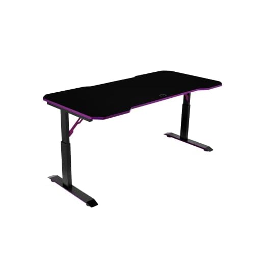 Cooler Master GD160 PC Gamimg Desk, Gaming Table, Black, Purple
