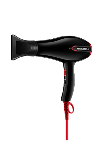 MONDIAL Secador de Cabelos Turbo, Preto/Vermelho, 2000W, 220V - SC-41