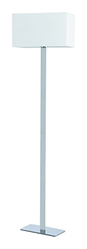 Kos lighting 400013708 Bianka Lampadaire Acier/Toile de coton E27 Blanc 106,5 x 44 x 25 cm