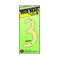 Hy-Ko Products BR-41/E Metal House Number Letter E 4" High Brass Finish