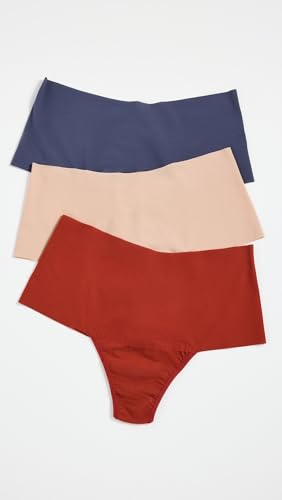 Image of hanky panky - BreatheSoft High Rise Thongs for Women | Microfibre Knit Underwear Panties, Lingerie | Sizes (XS-XL), 3 pack