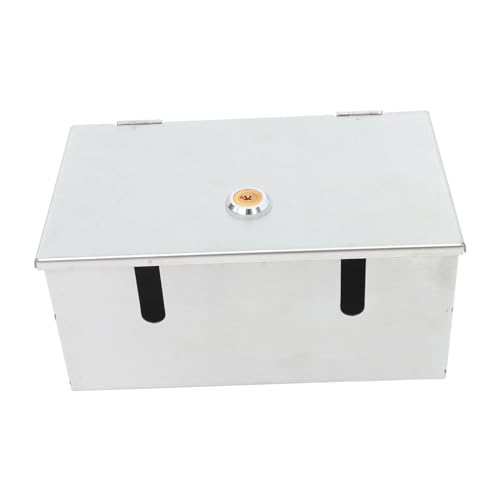 BAZEITFLOW Caja Protección Enchufes Acero Inoxidable Resistente La Intemperie Con Cerradura Caja Doble Para Enchufe Eléctrico Antirrobo Para Hogar y Oficina