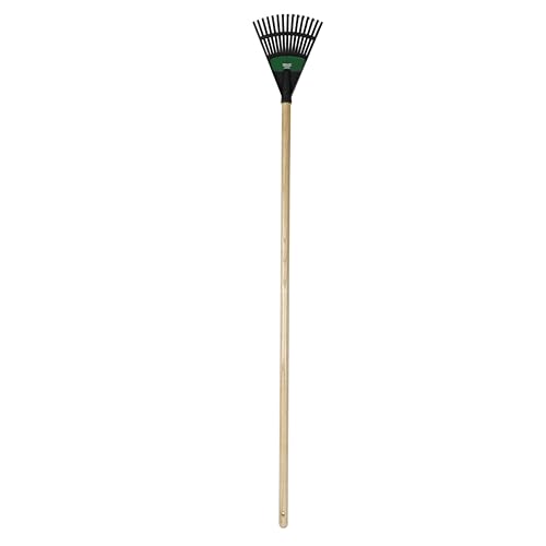 8-inch Wood and Poly Shrub Leaf Rake