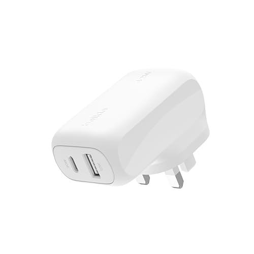 Belkin BoostCharge 42W Dual Port Wall Charger with USB-C and USB-A