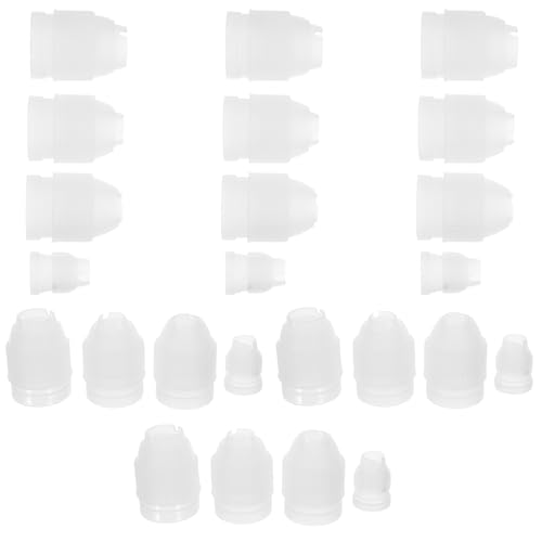 Happyyami 24個 ケーキデコレーションカプラー ?花袋用変換コネクタ 耐久素材 多口径対応 小 中 中大 大 使いやすいパイプチップ接続器 家用ケ