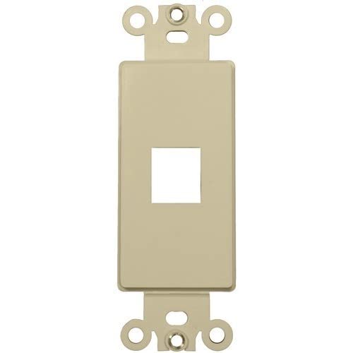 Morris 88102 Decorative DataComm Frame for Keystone Jack and Modular Inserts, 1 Port, Ivory, 10-Pack