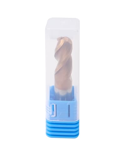 Image of 3 /8 inch Ball Nose Carbide End Mills, ZRN Coated, 3 Flute, CNC Milling Tools for Aluminum, CNC Router Bits with 37 Degree Helix, 3 /8 inch Cutting and Shank Diameter Milling Cutter