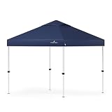 PYKES PEAK (パイクスピーク) ワンタッチ タープテント 2.5m×2.5m 大型 【 組み立て簡単 シルバーコーティング UVカット 遮光 耐水加工 4段階調整 風抜けベンチレーション 】 日除け 日よけ キャンプ アウトドア イベント タープ テント (ブルー)