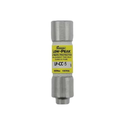 Image of Bussmann LP-CC-5 5 Amp Low-Peak Time Delay Current Limiting Class CC Rejection Cartridge Fuse, 600V UL Listed