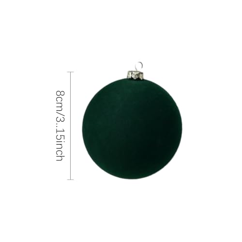 Boules de Noël floquées incassables et légères de 7,9 cm pour branches et rampes - 8
