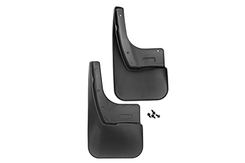 Image of FROSCH EXP.NLF.35.25.E13 Car Rubber Mudflaps Rear MITSUBISHI ASX, 06 /2010-2016, cross. 2 pcs with Fastener & Mounting Screws, Black