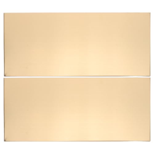 LIFKOME Placas Metálicas Adhesivas para Puerta 25x11 Cm de Acero Inoxidable Cepillado, 2 Unidades, Placas Grabables para Oficina, Hospital, Hotel y Escuela, Letreros de Identificación