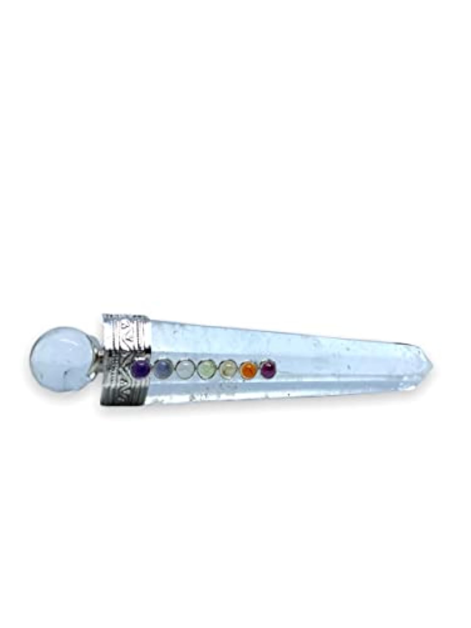 Seven Chakra Crystal Healing Wand with Crystal Ball