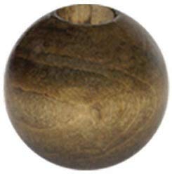 Pepperell Round Wood Beads 32mm 2/Pkg-Walnut