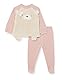 Chicco Baby-Mädchen Anzug aus elastischem Sweatshirt und Hose Pyjamaset, Rosa, 50 cm