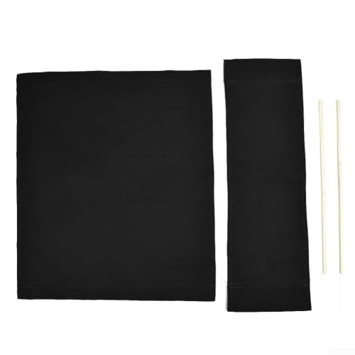 Kit de fundas de repuesto de lona para sillas de director, asiento de lona blanco, negro, rojo, arco iris (negro)