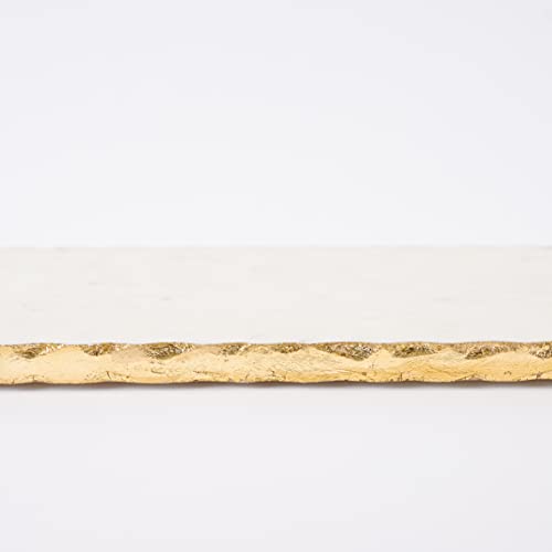 Mud Pie - 40700003 Mud Pie Marble and Gold Edge Hostess Set Serving Platter, One Size, white - Image 7
