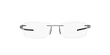 Oakley Men's OX5126 Gauge 3.1 Titanium Rectangular Prescription Eyeglass Frames, Pewter/Demo Lens, 54 mm