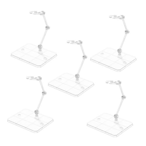 NUOLUX 5個 可動式人偶模型ディスプレイスタンド 軽量ポータブル可能台座 フィギュアホルダー 飛行ポーズ対応 デスクトップ用アクションフ