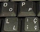 Pegatinas de Teclado Transparentes con Letras Blancas miniatura 1