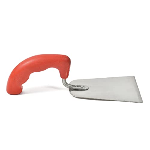 Image of KRUFE Stainless Steel Blade Plastic Handle 4-Inch Essential Gardening Tool for Small Pots, Soil Digging, and Transplanting in Garden | Rust-Free, Ergonomic Khurpi for Gardening - Metal, Black, 1 PC