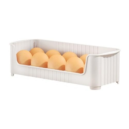 MOOZICO Plastic covered egg tray 10 Egg storage box for fridge and kitchen egg rack organizer side door egg tray perfect egg container ideal for desi egg-image-13