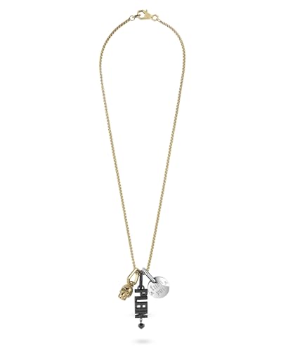 Collier Philipp Plein homme acier inoxydable IP or PJHGA01NU maille