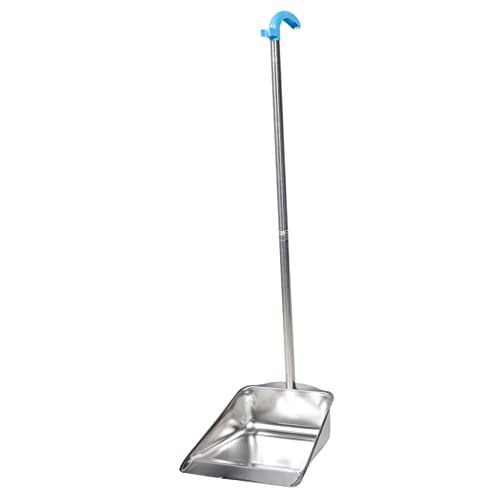 Ipetboom Pala de Basura de Acero Inoxidable Encapuchado Limpieza del recogedor y basurero Recogedor con Mango ergonómico sartenes Cacerola recogedores inoxidables recogedor de Basura Silver