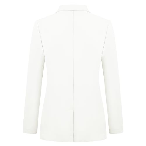 Womens Blazer One Button Jacket Suits Notched Lapel Casual Work Office Long Sleeve Blazer with Pockets3