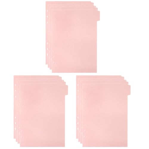 Separadores de cuaderno A5 rosa con 12 pestañas divisorias de PP para organizar tus apuntes