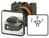 Interrupteur de commande 6 contacts Eaton 072079 avec plaque 2-0-1