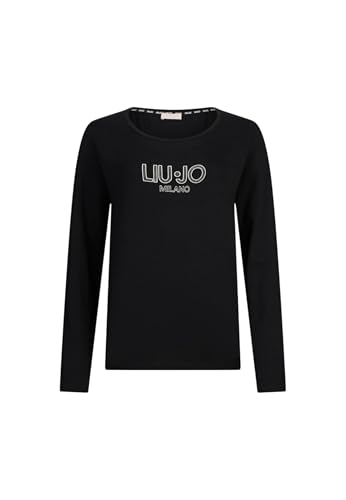 Materiale: COTONE Liu Jo T-Shirt Donna (IT, Testo, L, Regular, Regular, Nero E26LJ12 TF5169 JS003 S9053)