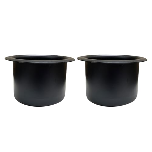 Portavasos insertos para auto, aluminio negro, 2 piezas miniatura 1