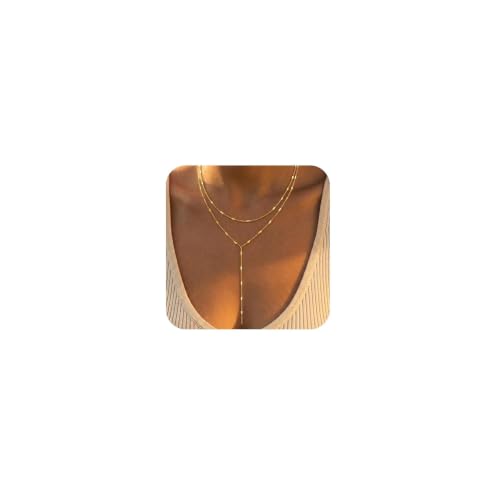 AOSWUD Collier Long Femme Doré,Collier en Y Lariat...