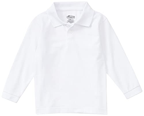 Image of Classroom School Uniforms Toddler Long Sleeve Pique Polo CR835D