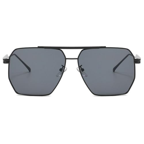 willochra Oversized Pilot Sunglasses Women Vintage Metal Frame Square Shades Eyewear For Men Double Beam Sunglass UV400