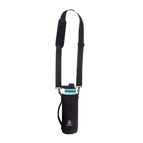 Image of ThermoFlask Wine Bottle Ice Jacket - Wine Bottle Holder with Adjustable Buckle & Strap - Temp-Lock Wine Carrier - Wine Carrier for Travel - Wine Accessory for Brunch, Christmas, Parties & More - Grey