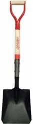 Razorback Square Point Shovel with Rolled-step and Dual Rivet and D-grip 42101